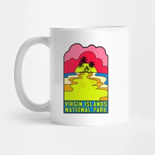 Virgin Islands National Park Groovy Sunset 70's Hippie Hippy Vintage United States Mug